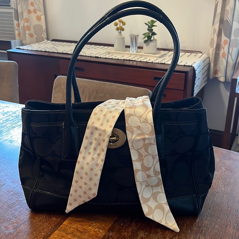 Like new black Coach satchel bag - style J0773